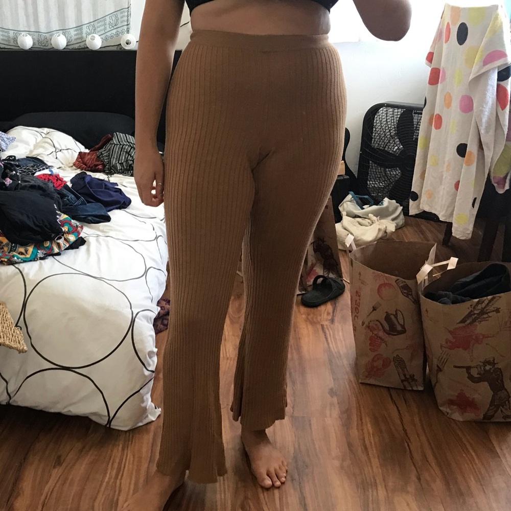 High waisted boot cut pants